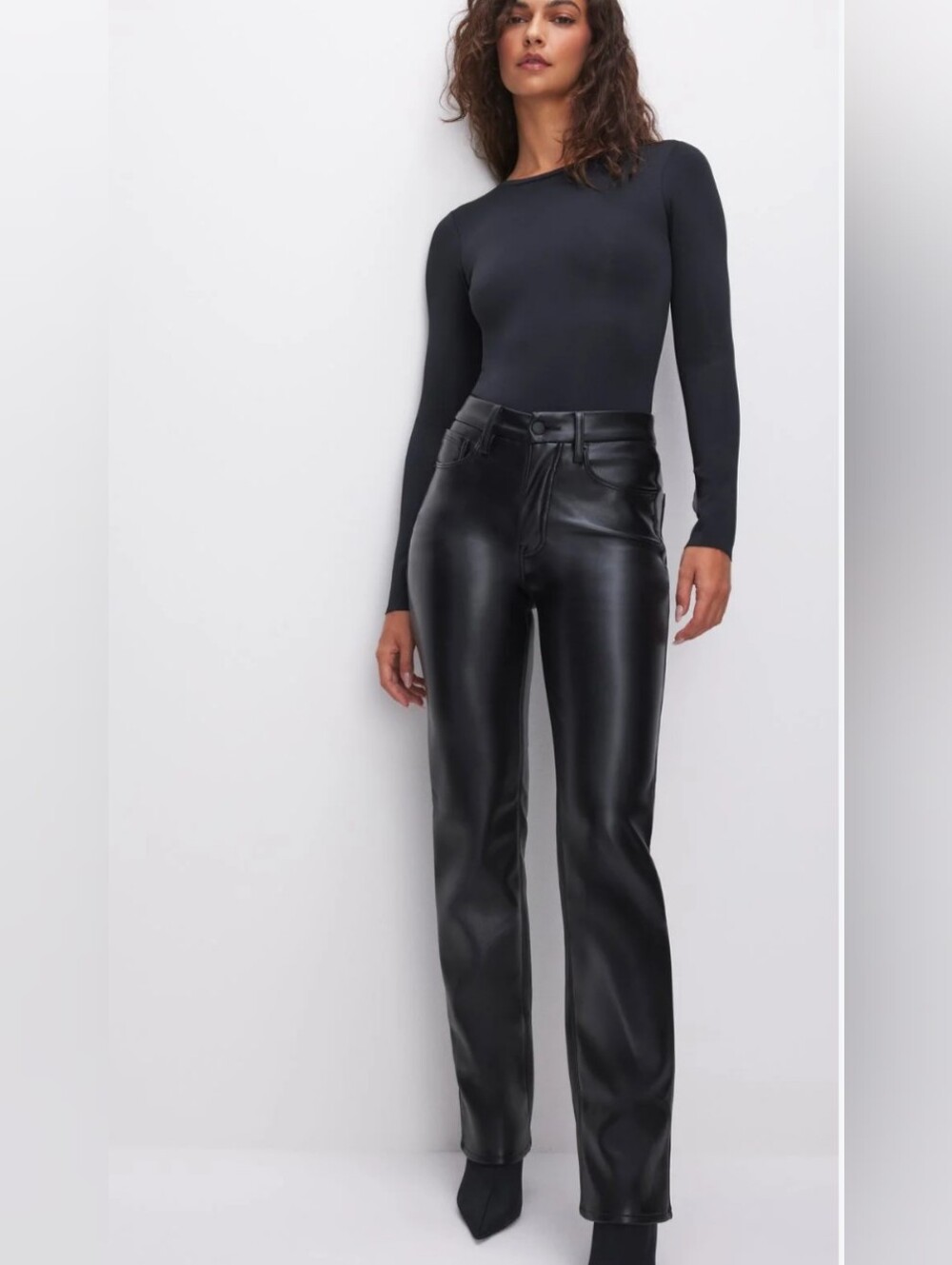 Good American Better Than Leather Good Icon Pants Ink Blue Size 12 NWT